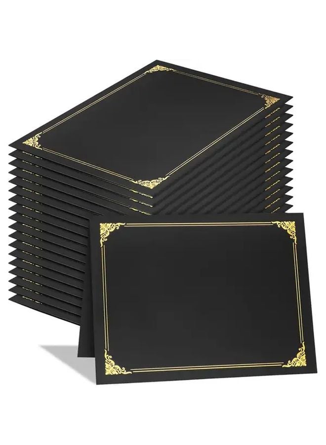Blue Navy Diploma Cover With Golden Foil Border 40pcs For Letter Size 8 5x11 Certificates - Image 3